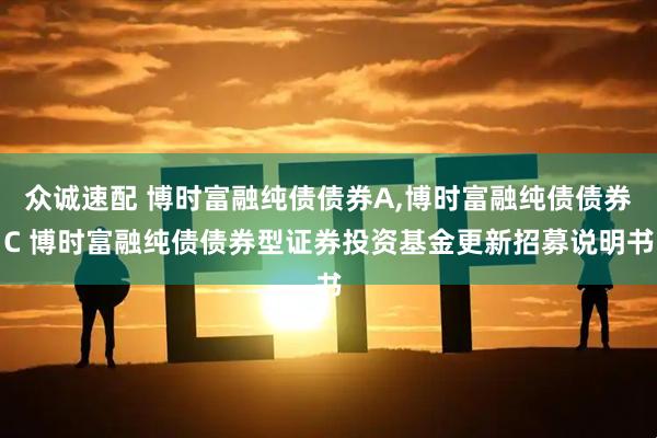 众诚速配 博时富融纯债债券A,博时富融纯债债券C 博时富融纯债债券型证券投资基金更新招募说明书